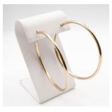 Large Hoop Earrings Marked Thailand 925