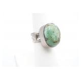 Mexico Sterling Variscite Ring Size 7.5