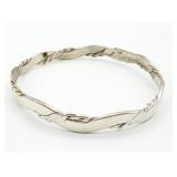 Taxco Sterling Silver Bangle Braid Bracelet