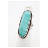 Sterling Silver Turquoise Ring Size 7.25