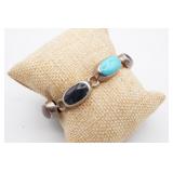 Mexico Sterling Silver Multi-Gemstone Bracelet