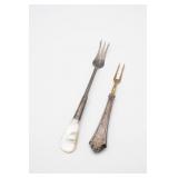 Sterling Silver Mother Of Pearl Pickle Server &