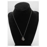 Sterling Silver Open Heart Necklace from Zales