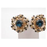 Judy Lee Blue Moon and Pearl Stars Earrings