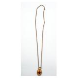 12KT GF Chain with Flower Pendant