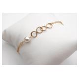Gold Filled Bracelet with Pearl