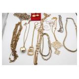 Assorted Gold Tone Costume Jewelry Lot