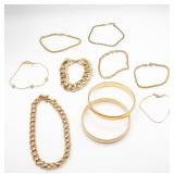 Monet Gold Tone Bracelet Lot
