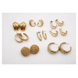Monet Gold Tone Earring Lot ~ Some Missing Backs
