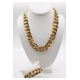 Monet Double Link Chunky Chain Necklace &