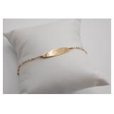 14kt Yellow Gold ID Bracelet Monorgrammed