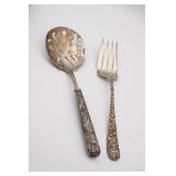 Sterling Silver Kirk Steiff Repousse Serving Fork