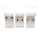 (3) Pairs of Sterling Silver Earrings