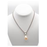 YSL Faux Pearl and Rhinestone Necklace