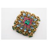 Capri Rhinestone Domed Brooch