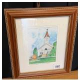 Watercolor Print Wakefield Chapel in
