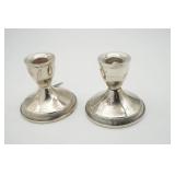 Sterling Silver Weighted Candle Stick Holders