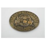Gold Toned Four Seasons Trail Riders Belt Buckle