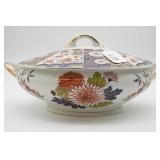 Japanese Imari Oval Covered Vegetable Bowl