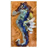 Seahorse Mosaic Sea Glass and Seashells