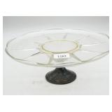 Duchan Sterling Silver & Glass Cake Stand