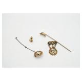 Eastern Star Pins, Cross Pin & Stick Pin 10kt,