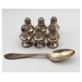(6) Sterling Silver S&P Shakers & Sterling