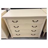 Cream Finish Chest of Drawers Nightstand
