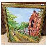 Oil On Canvas ? Painting Signed N. Starke