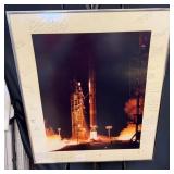 NASA Space Rocket Launch Print Signed