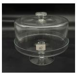 Footed Glass Pedestal Cake Stand w/Lid