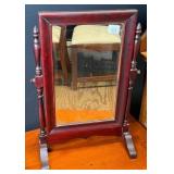 Mahogany Swivel Tabletop Dressing Mirror