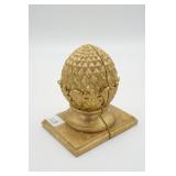 Gold Tone Pinecone Bookends Pair