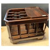 Canterbury Style Magazine Rack w/Tray Top