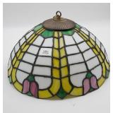 Stained Glass Hanging Light Fixture AS IS