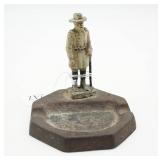 Confederate Civil War Soldier Cast Iron Ashtray