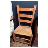 Shaker Style Ladder Back Chair w/Rush Seat