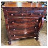 Crotch Mahogany Empire Style Dresser