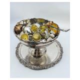 F.B Rogers Silver Plate Punch Bowl Set w/20 Cups