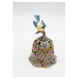 Vintage Bird Trinket Box & Cloisonne Enamel Bell