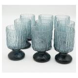 Morgantown Glass Goblets Blue