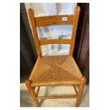 Ladder Back Woven Rush Seat Chair