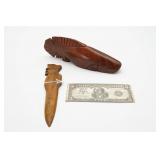 Hand Carved Wooden Fish Paperweight, Hand