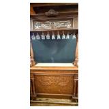 Antique Quarter Sawn Tiger Oak Canopy Pub Bar