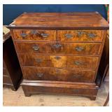 Antique Walnut Chest of Drawers Burl Wood