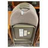 6 Folding Chairs w/Padded Upholstered Seats