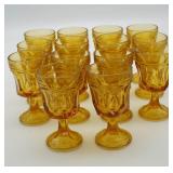 Anchor Hocking Fairfield Amber Glass Goblets