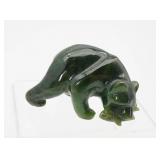 Hand Carved Canadian Jade Bear & Fish