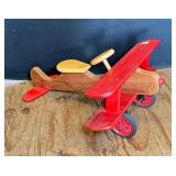 Wood Ride on Toy Airplane