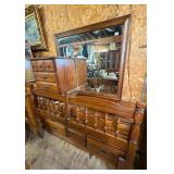 Mahogany Bedroom Suite Headboard, Nightstand,
